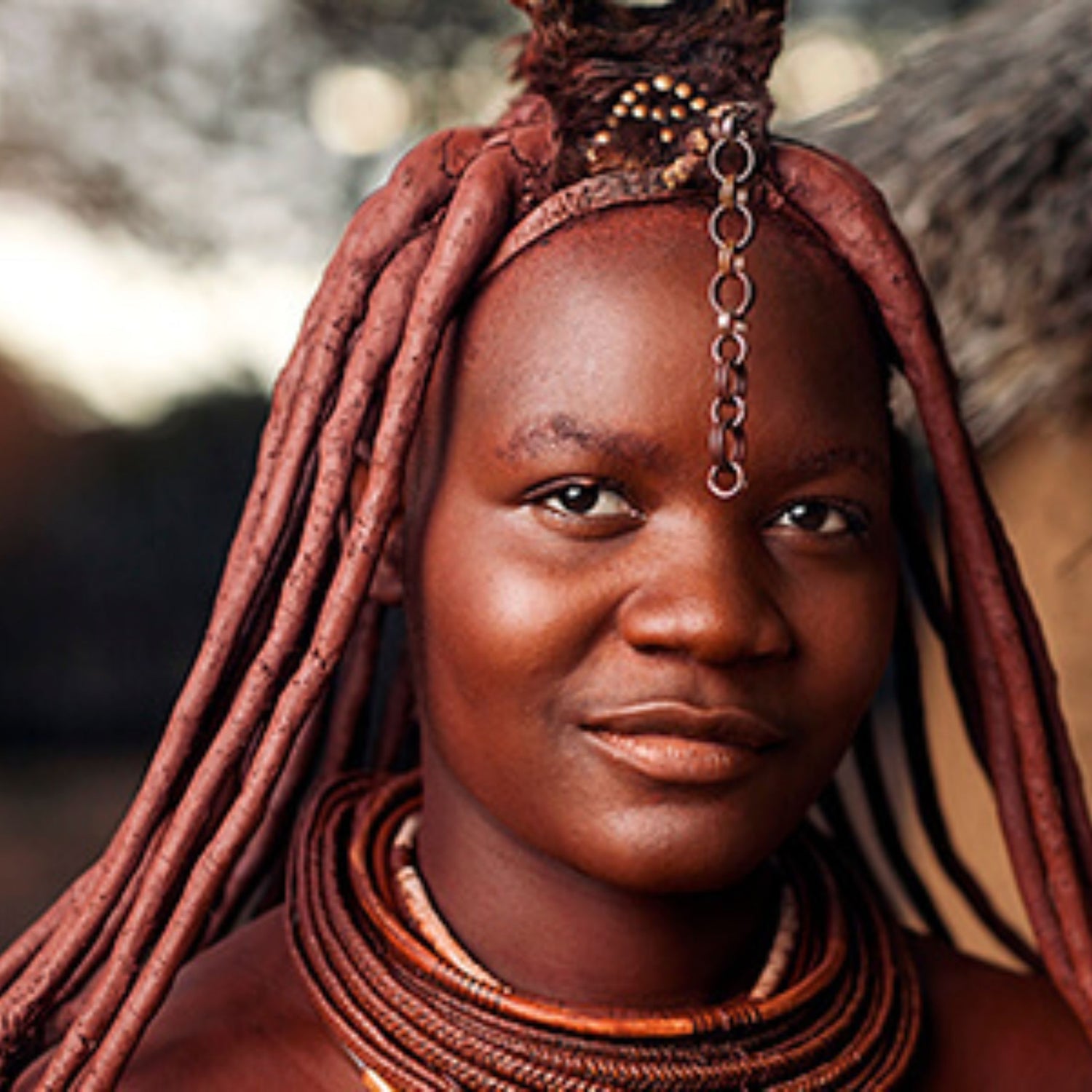 For centuries the himba have used red ochre to protect their skin and hair from the harsh Namib desert sun